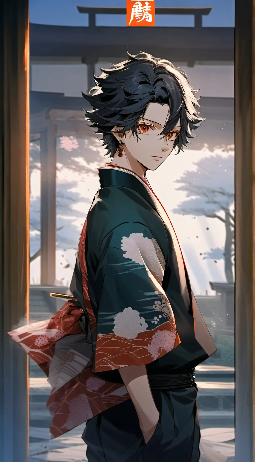 ai character: Kny X MHA background