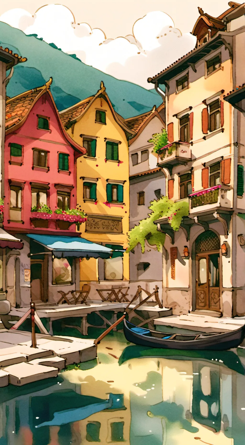 ai character: vacances entre ami background