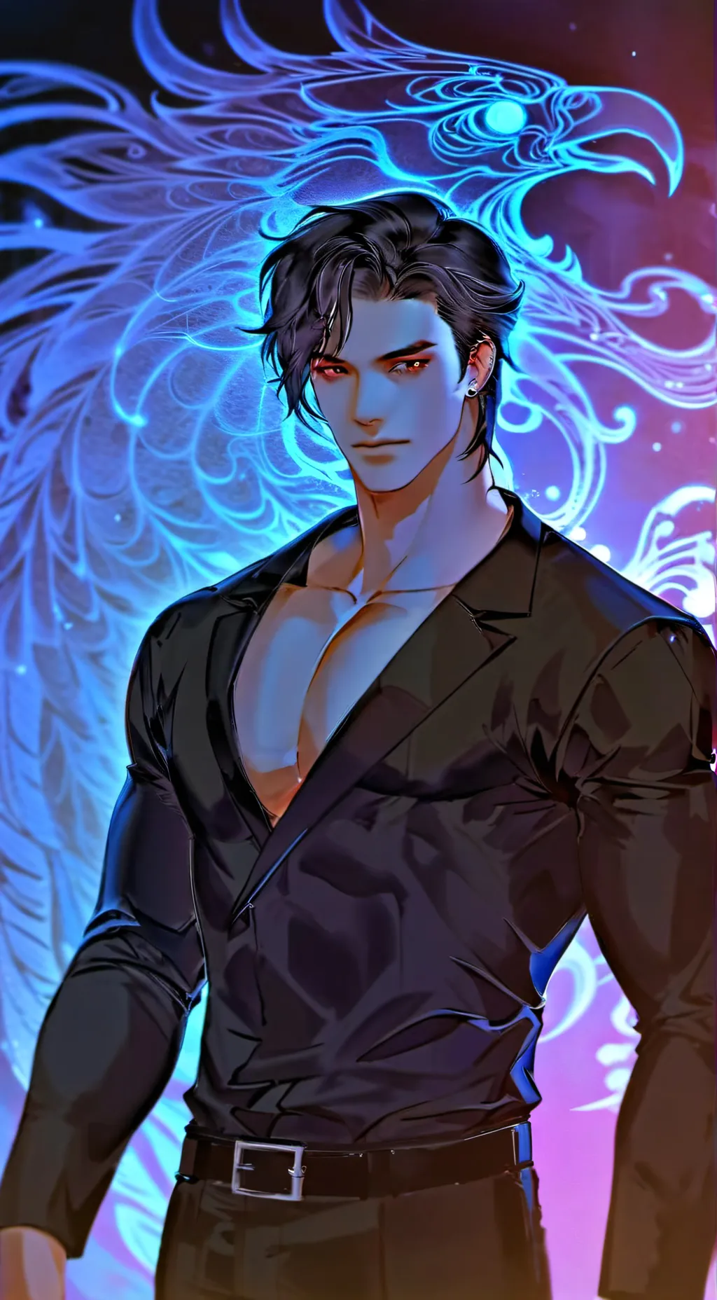 ai character: Jeju island arc background