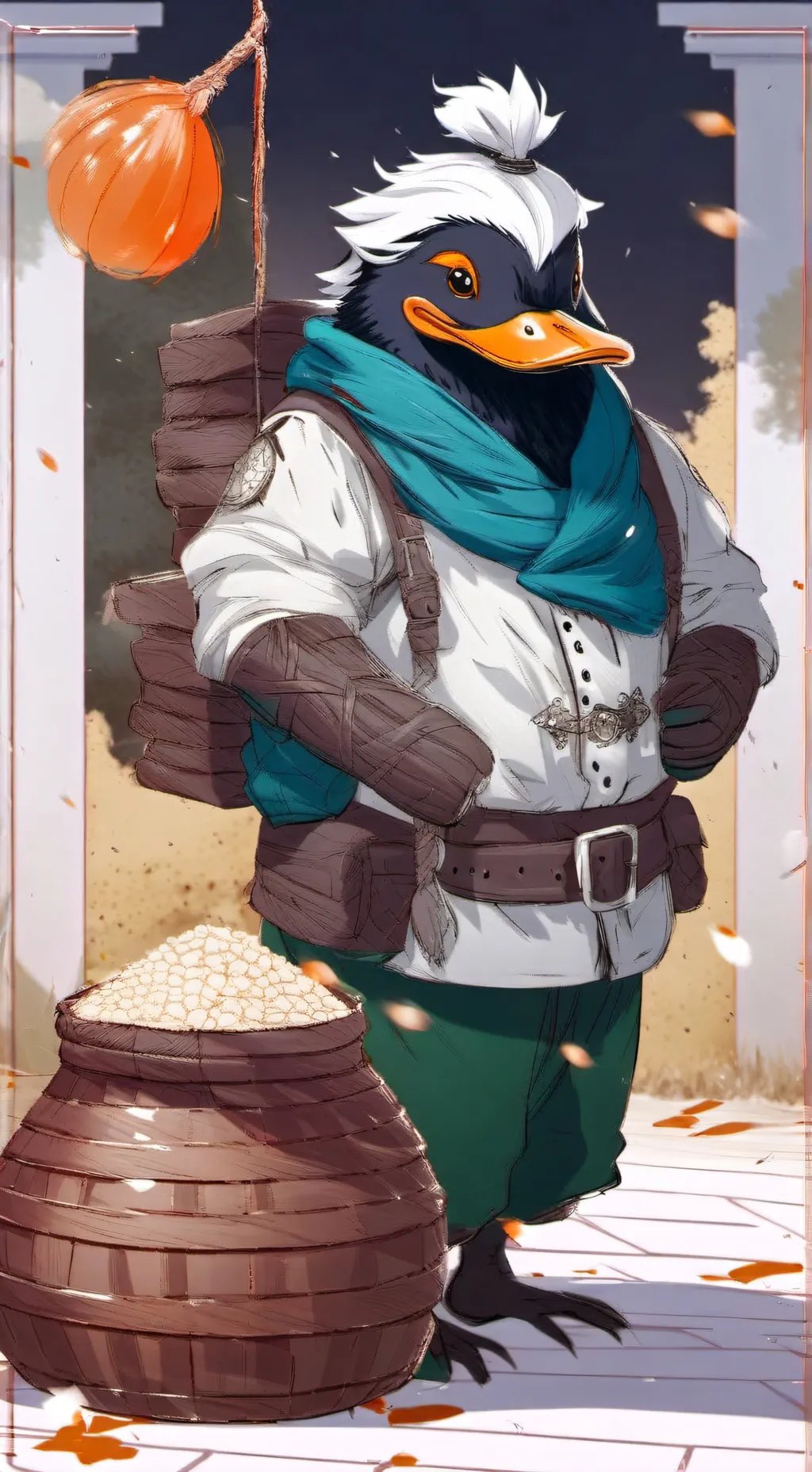 ai character: Pato Encantado background