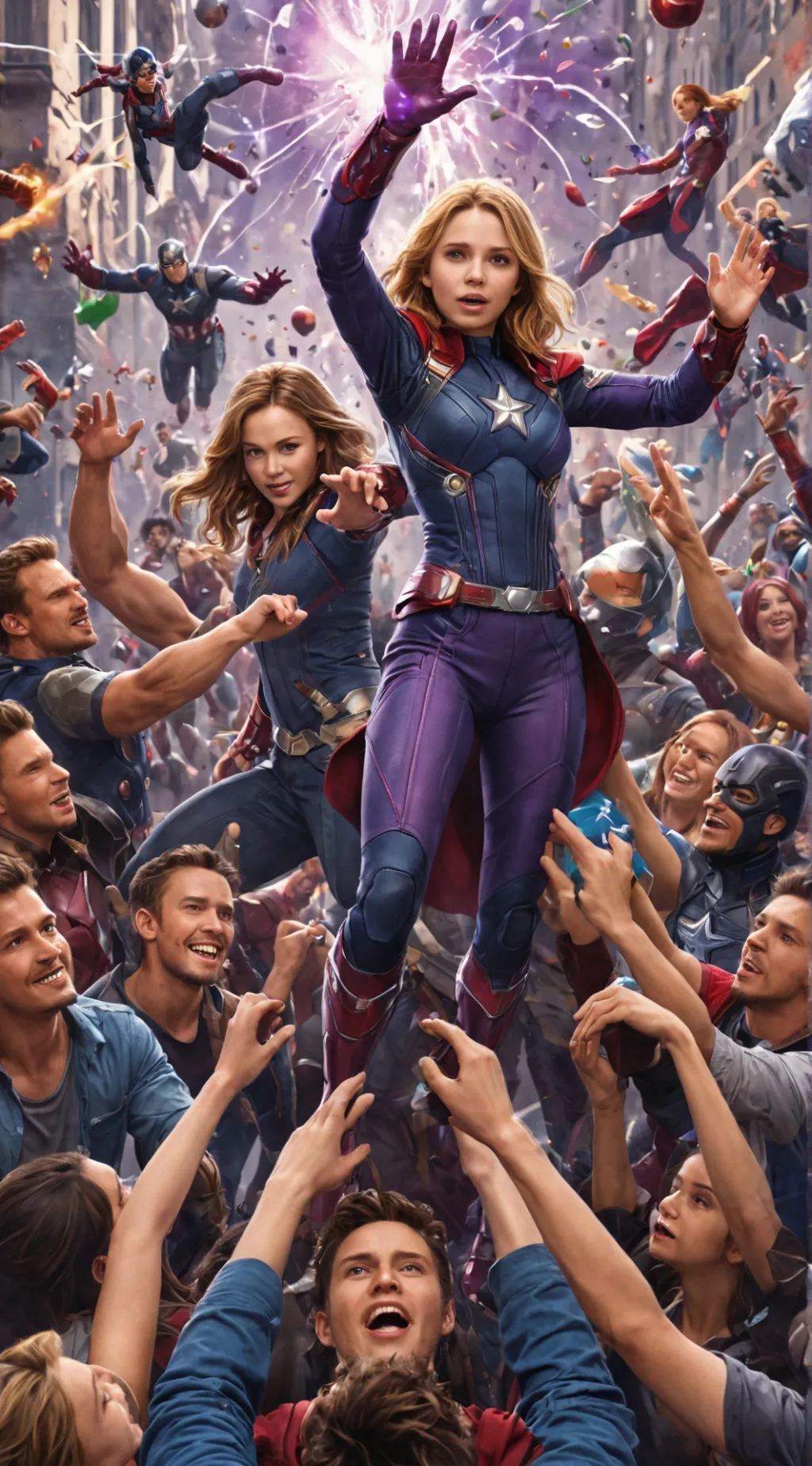 ai character: Avengers party background