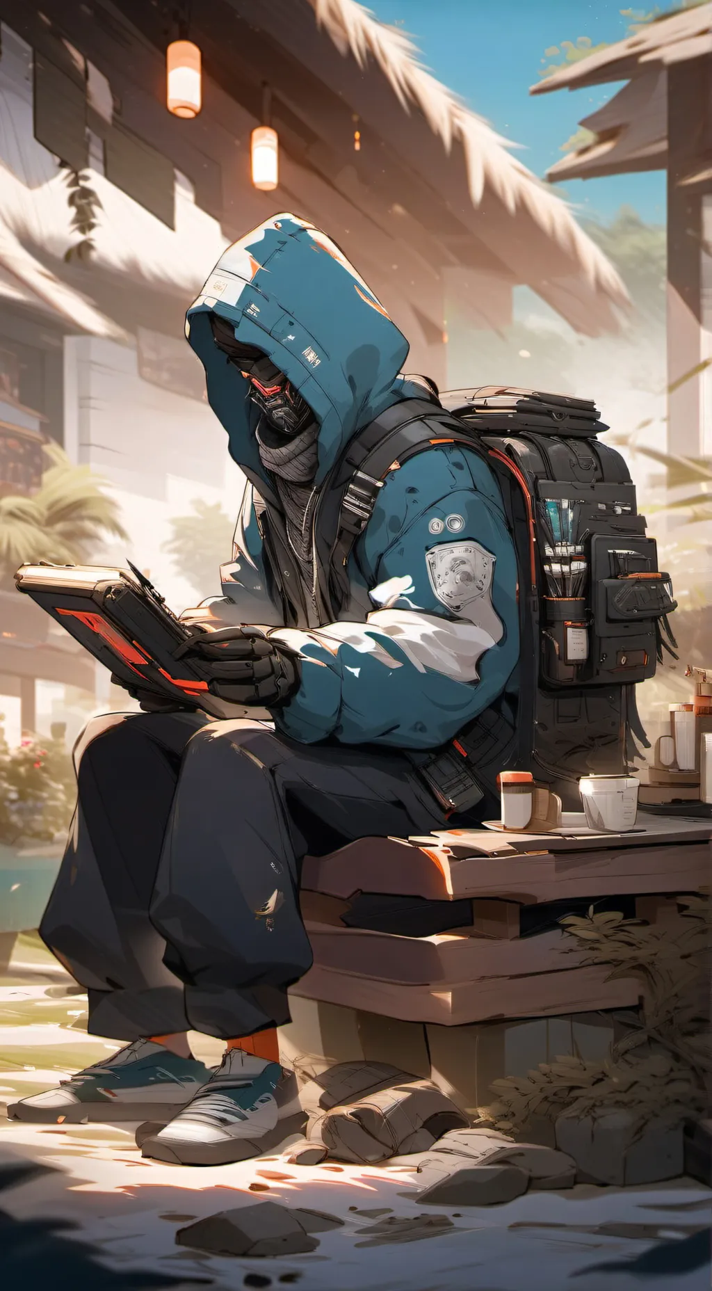 ai character: Hacker Robot background