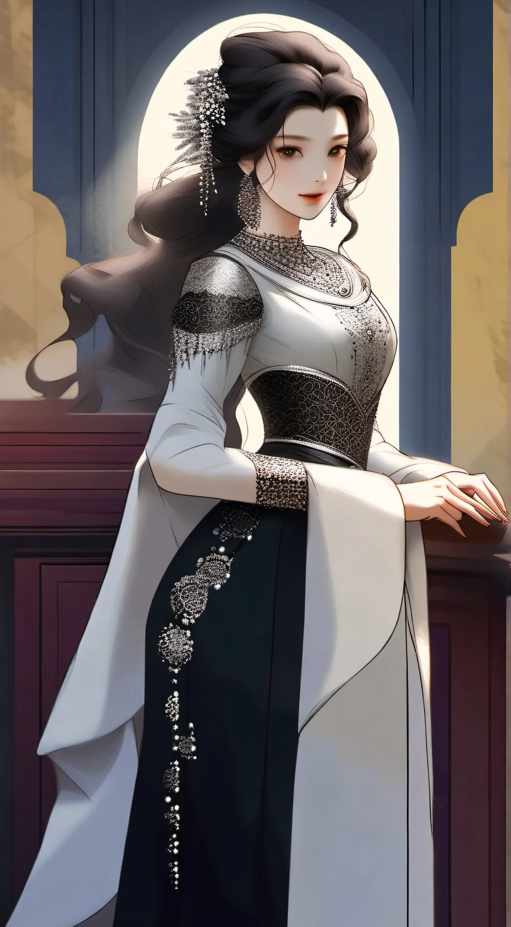 ai character: Luna background