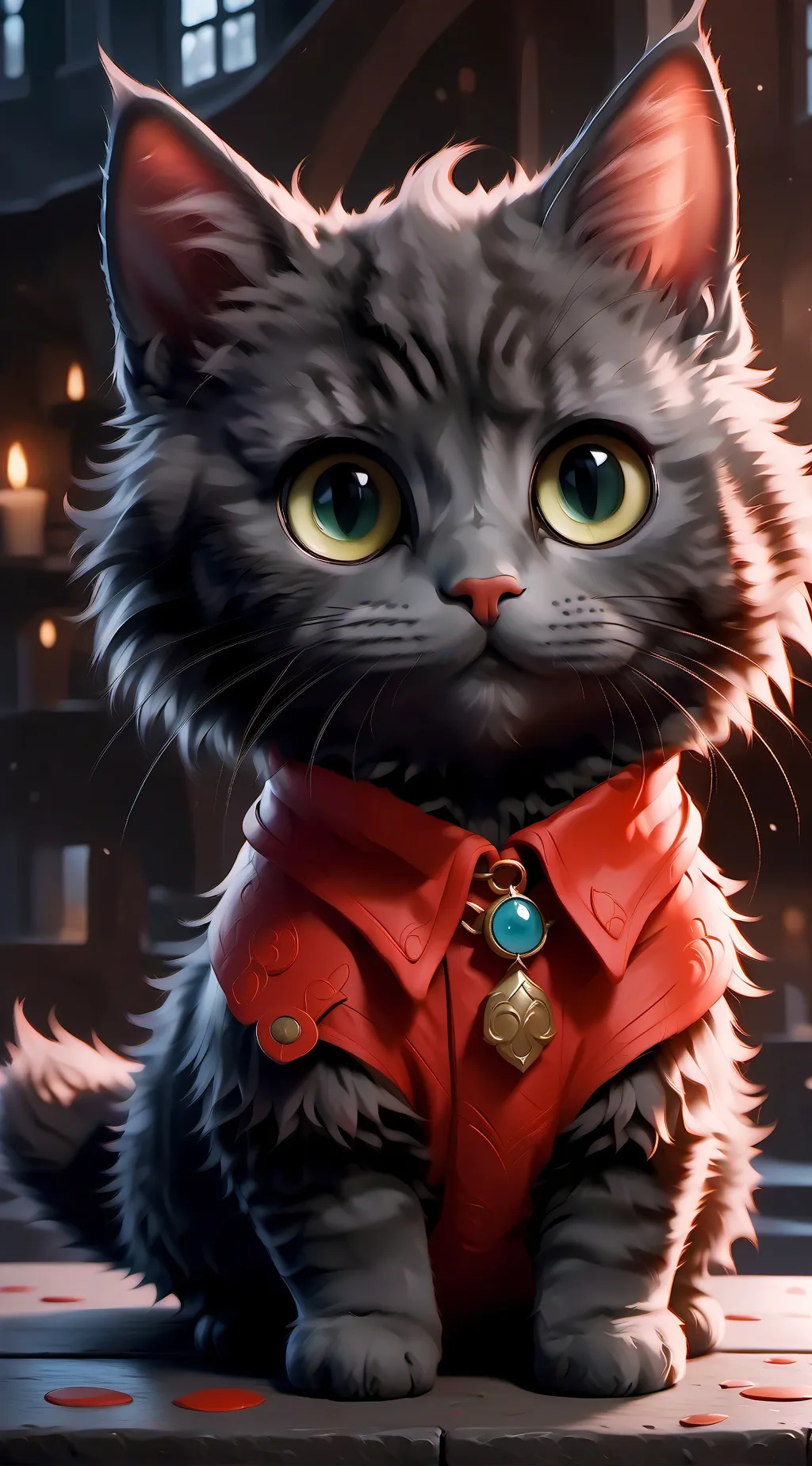 ai character: Cat Alastor. background