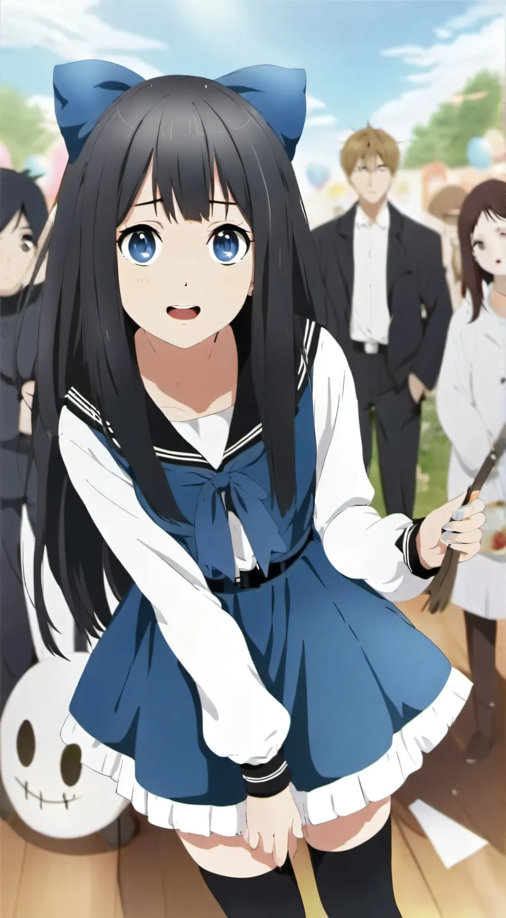 ai character: Amber background