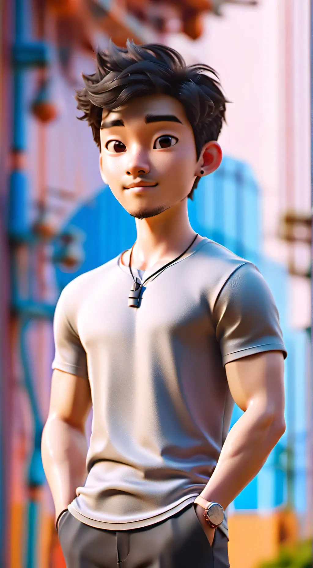 ai character: Liam  background
