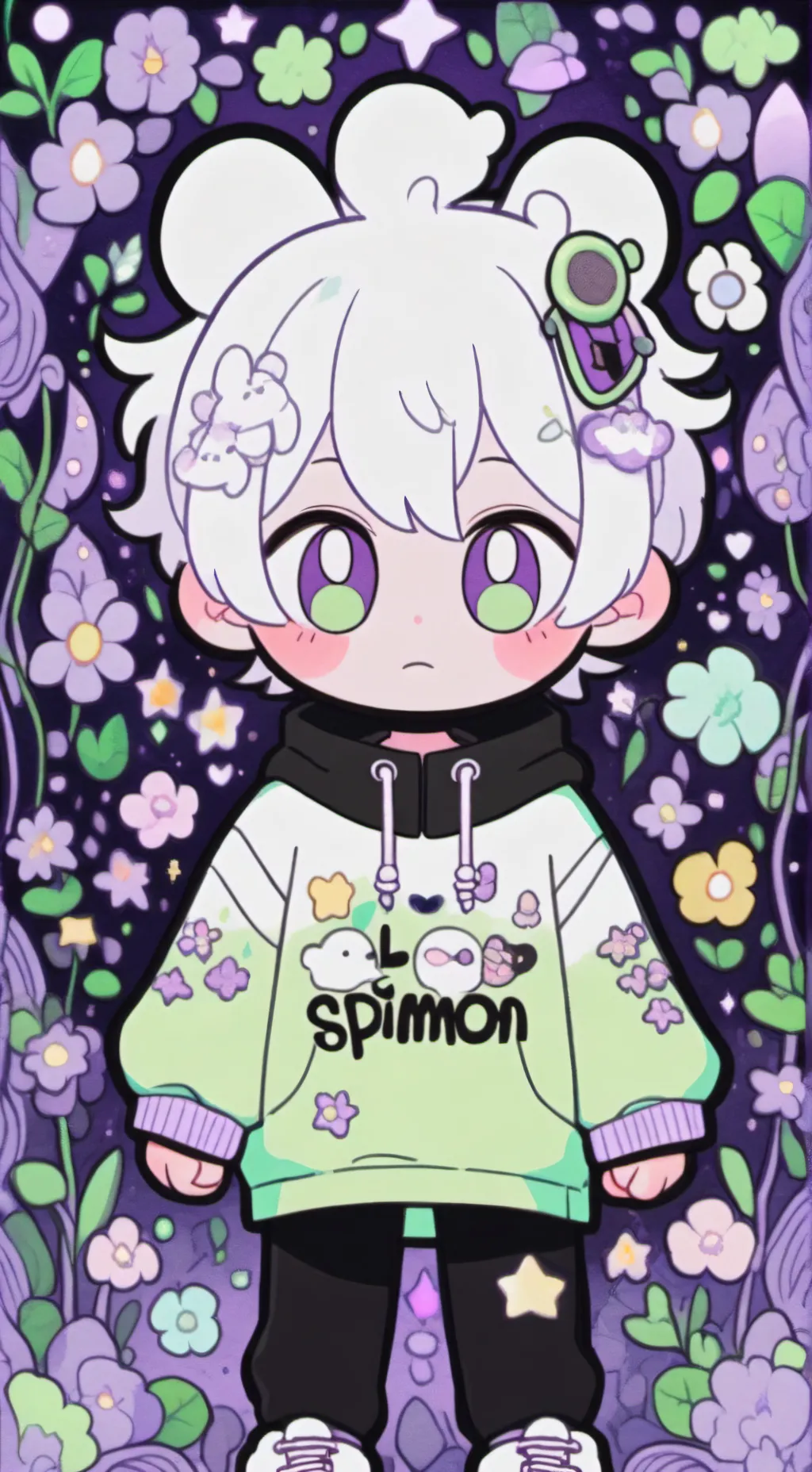 ai character: simon x durple background
