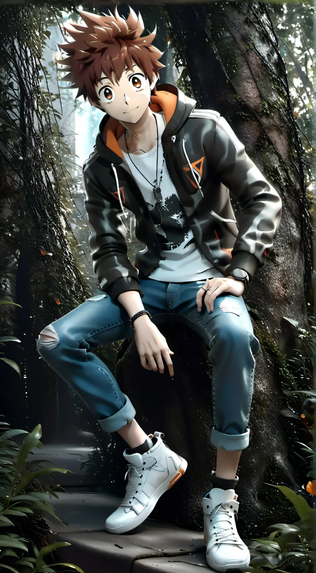 ai character: Tsuna Sawada  background