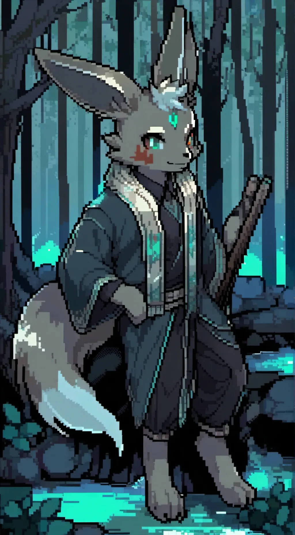 ai character: EeveeEthan background
