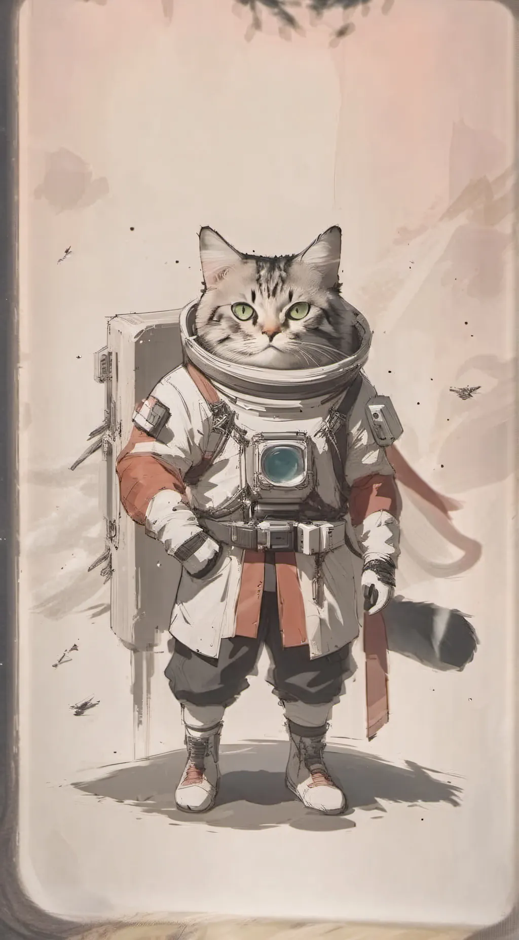 ai character: Toby the space cat background