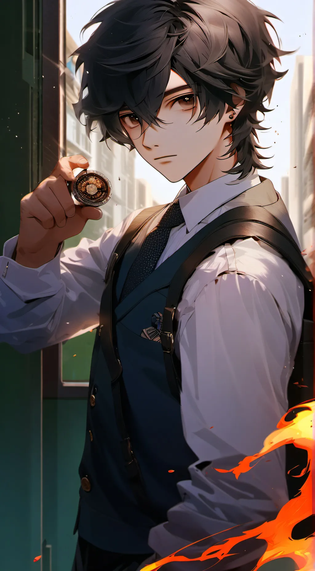 ai character: Damien  background