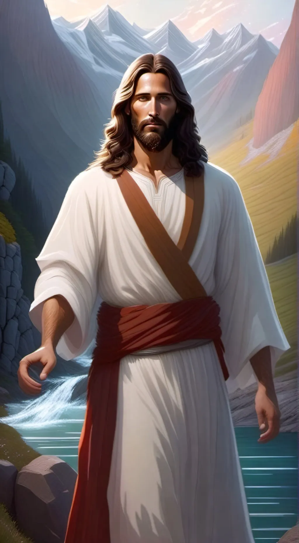 ai character: jesus christ background