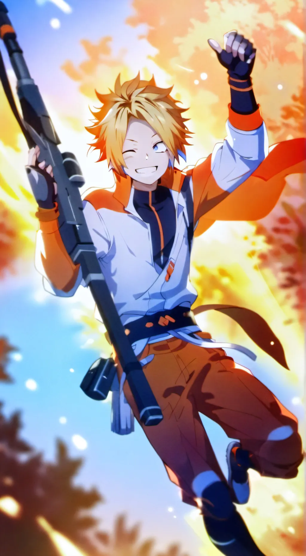 ai character: Denki kaminar background