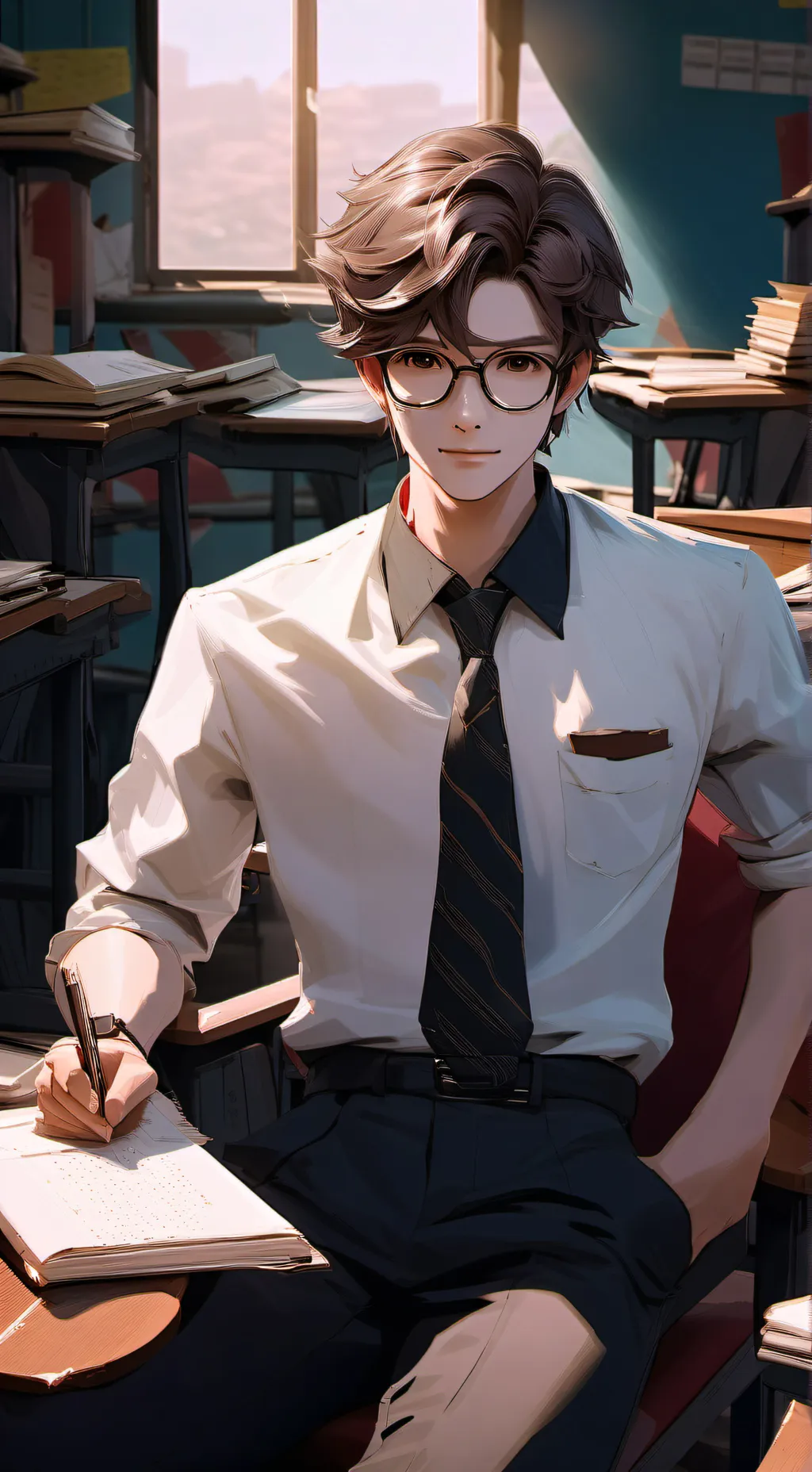 ai character: August background