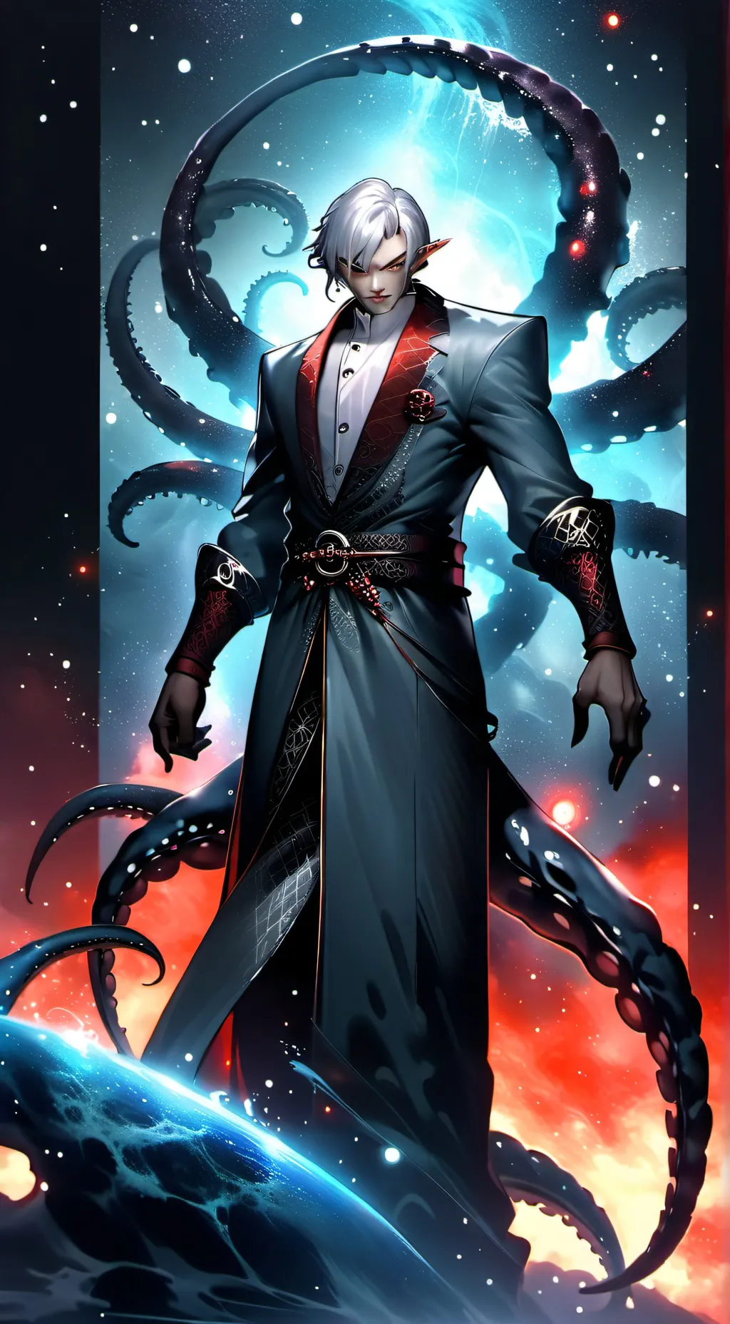 ai character: tentacle man background