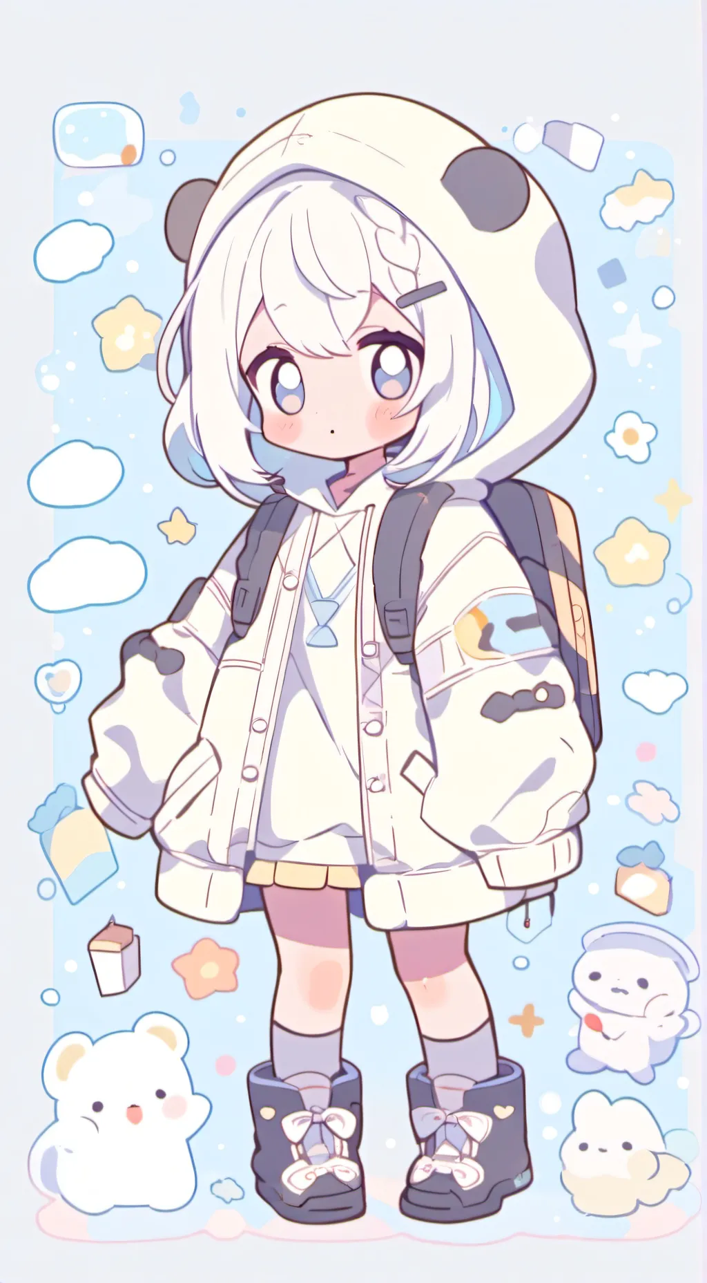 ai character: SNØW background