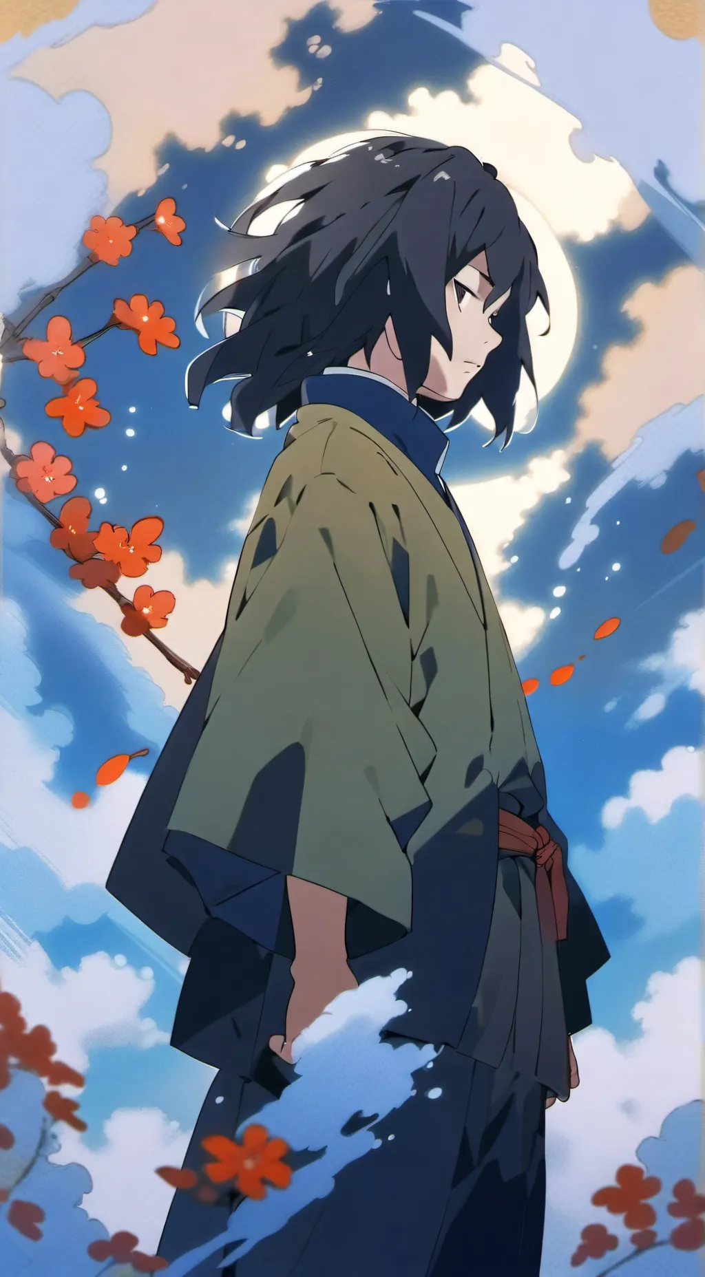 ai character: tanjiro x tomioka  background