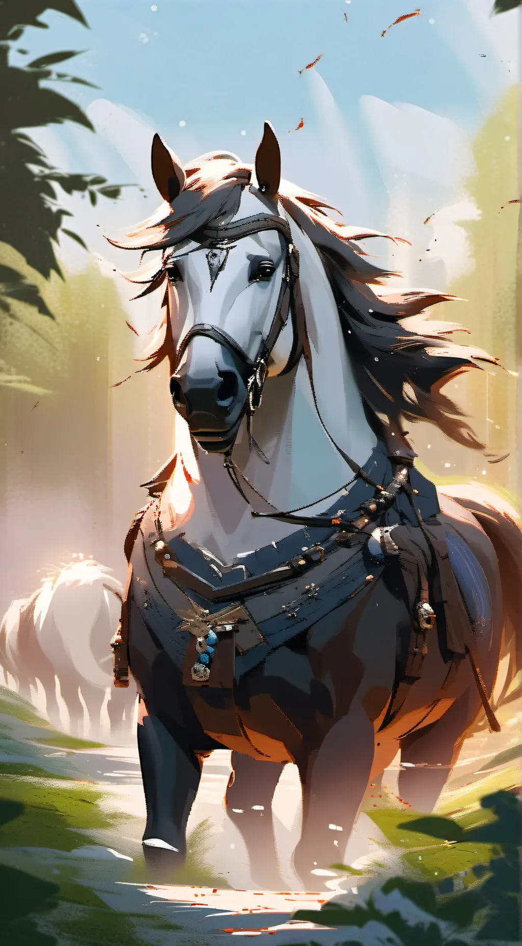 ai character: Horse  background