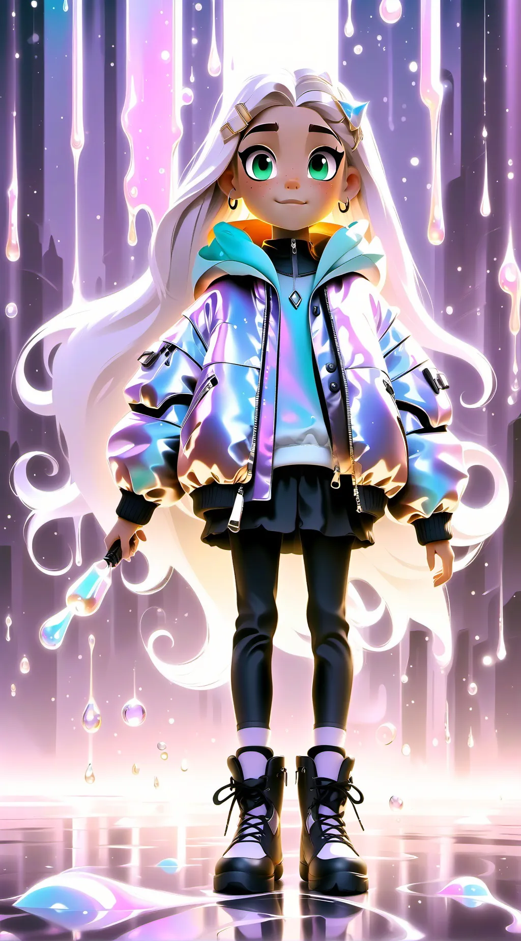 ai character: sprunki beach YAY- background