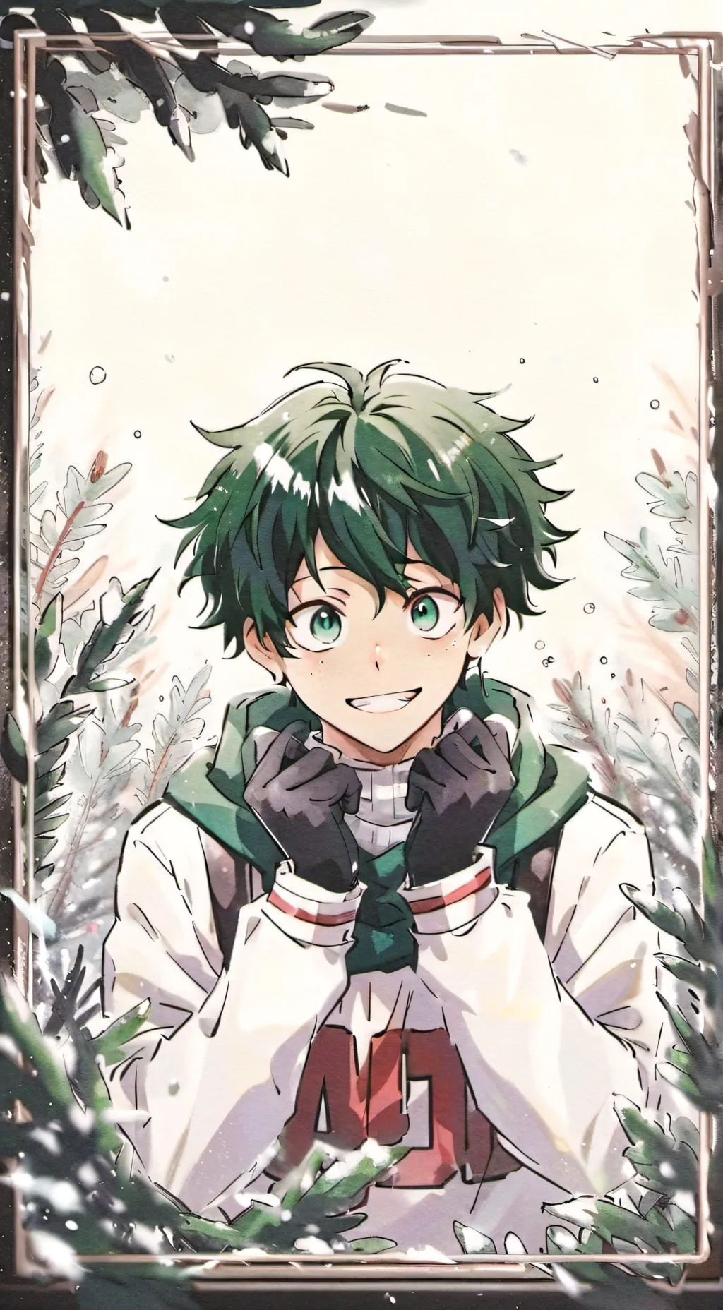 ai character: Izuku's hoodie background