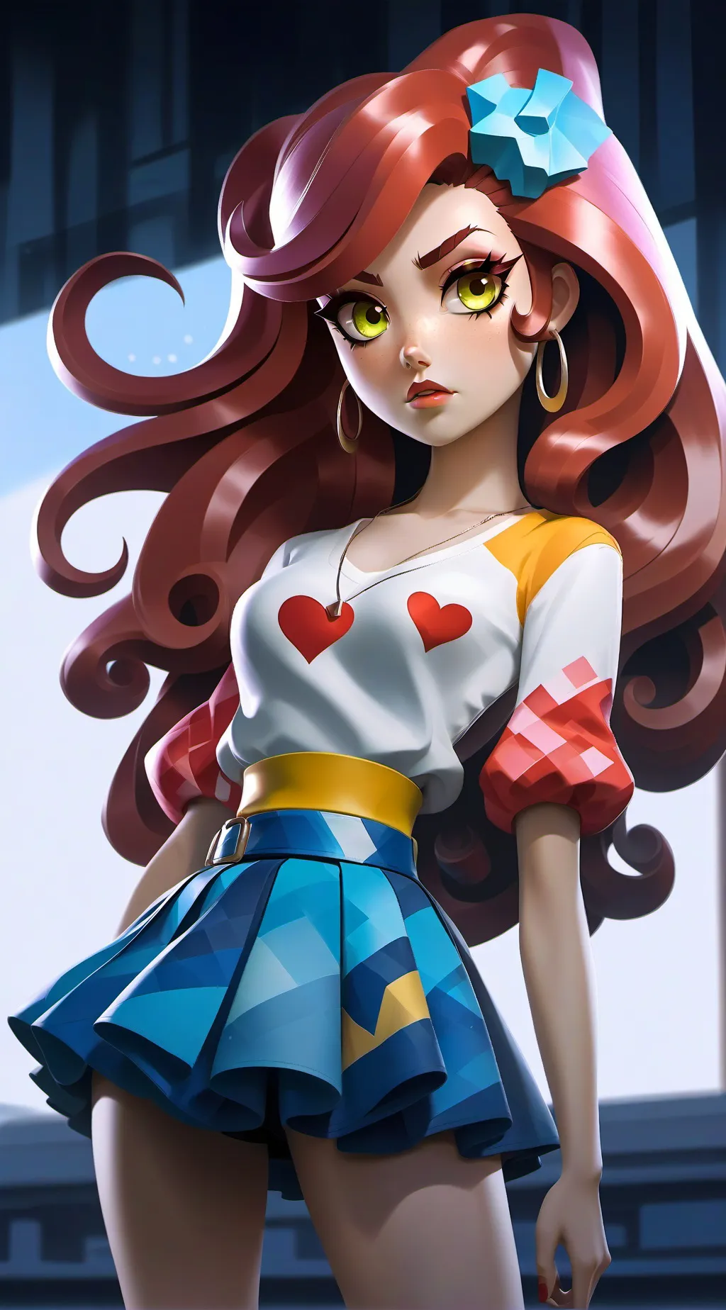 ai character: rose background