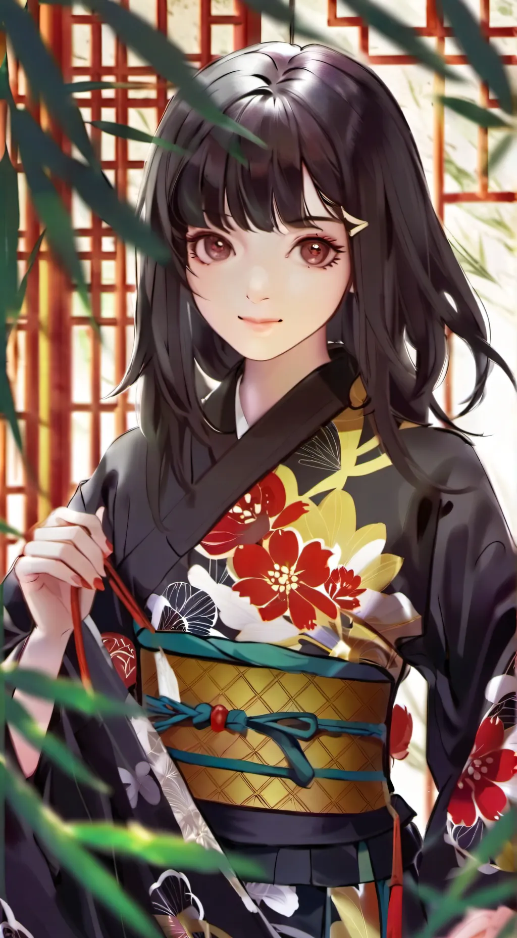 ai character: Mha in the forest  background