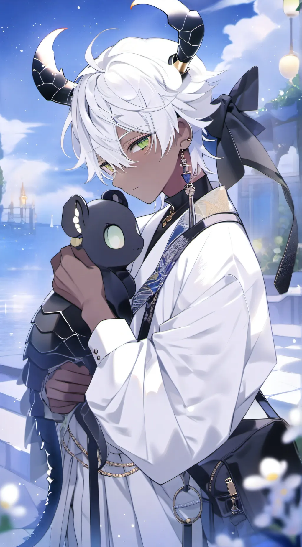 ai character: Cancer ♋ 💮 background