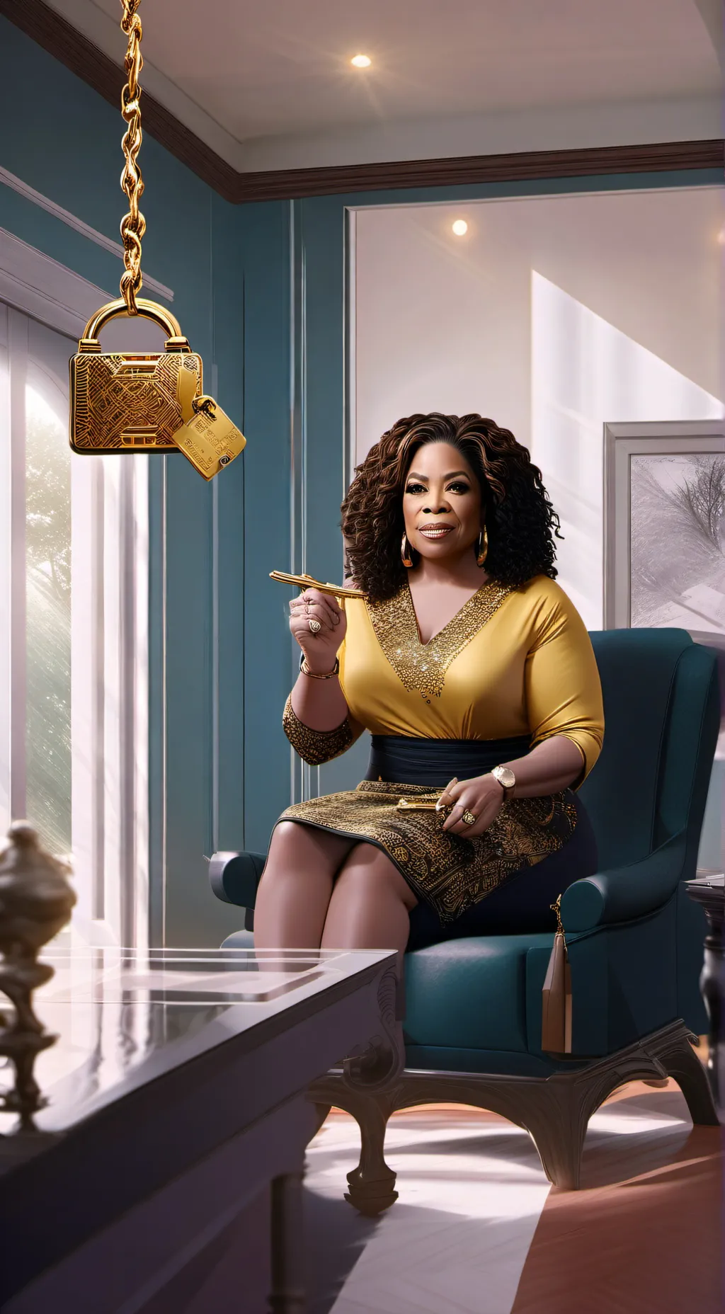 ai character: Oprah Winfrey background