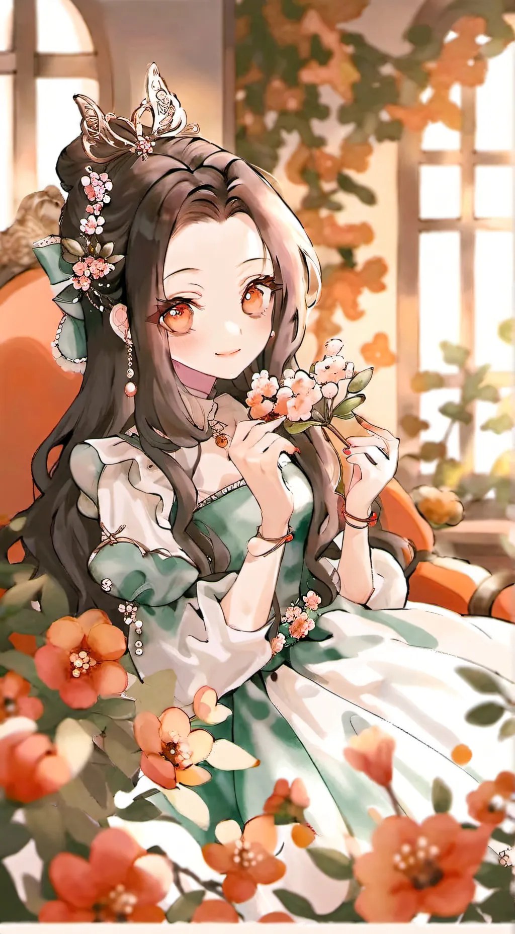 ai character: 😘celene 🥰 background