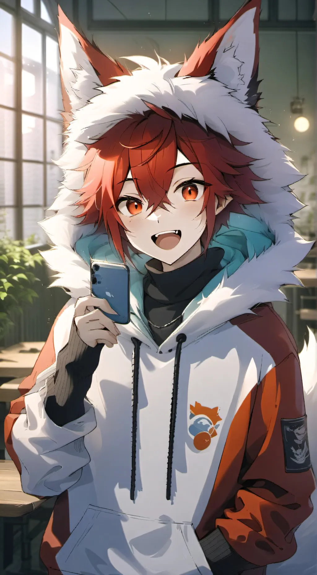 ai character: Rusty the Fox Spir background