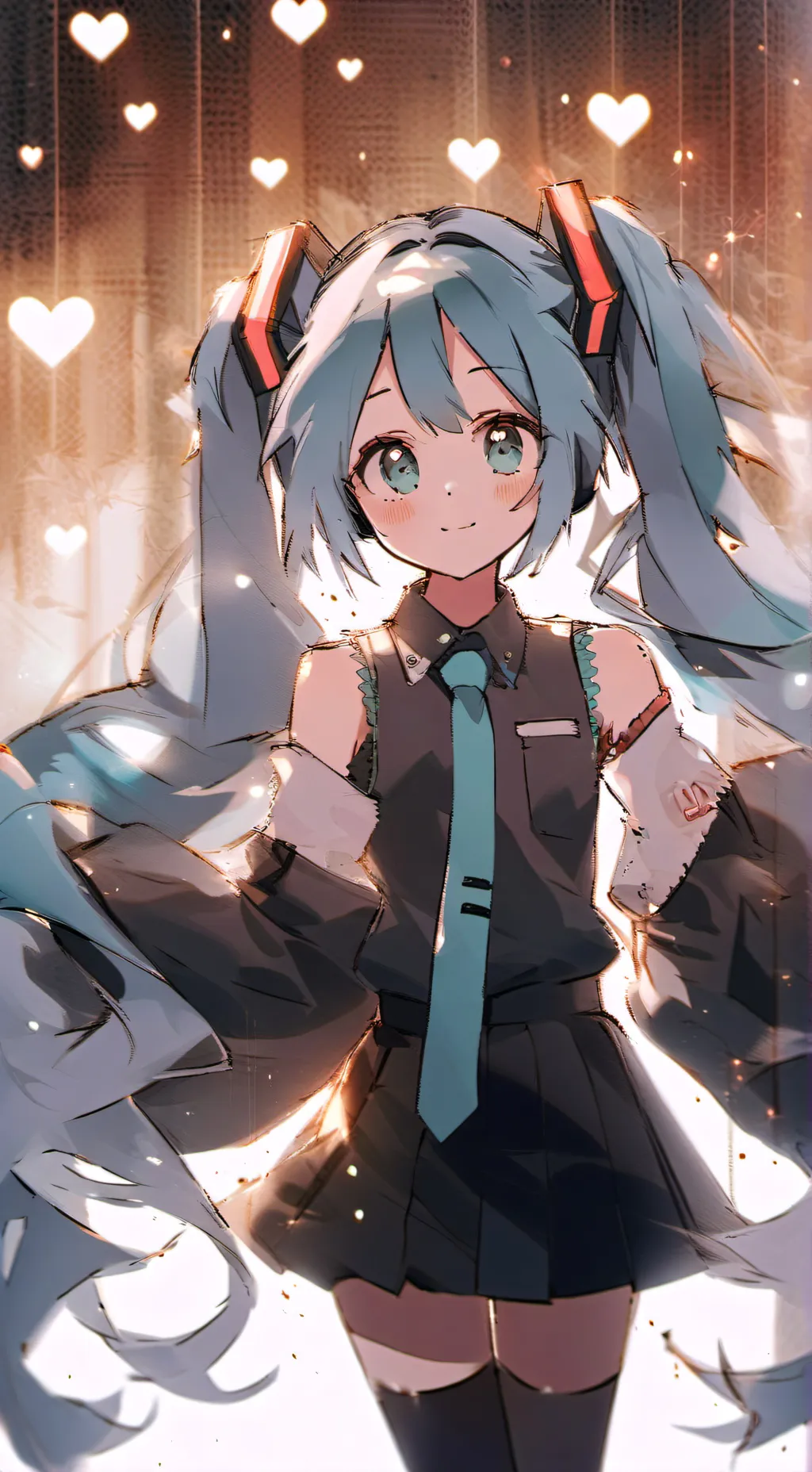 ai character: Hastune Miku  background
