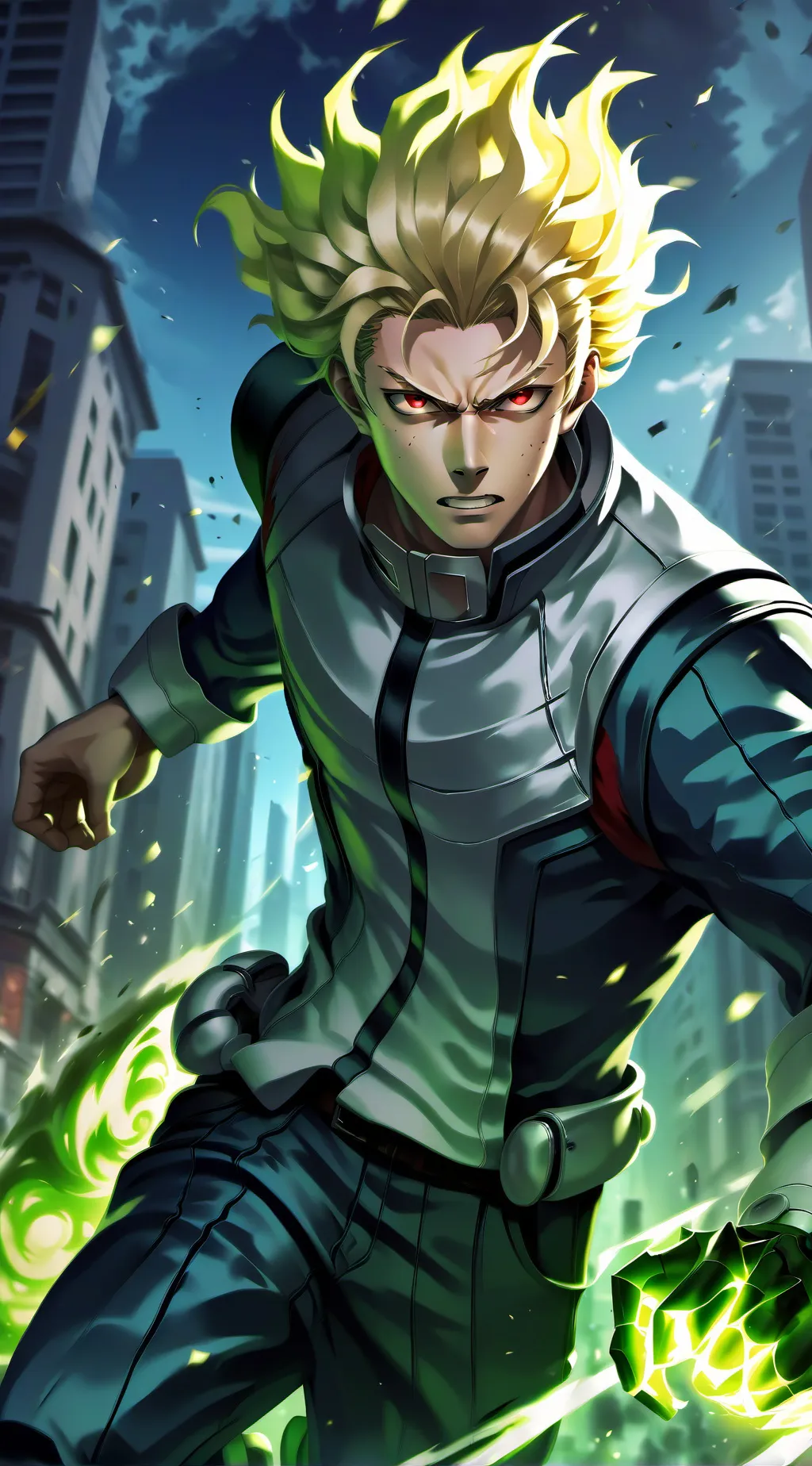 ai character: Bakugo Katsuki background