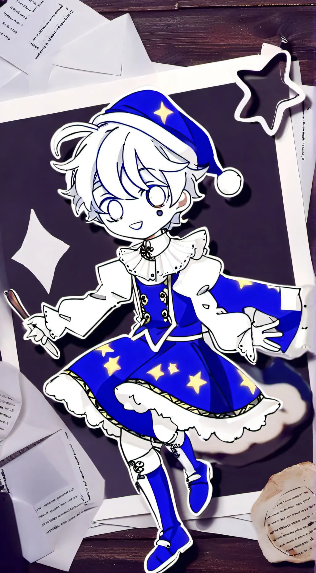 ai character: Shadow milk cookie background