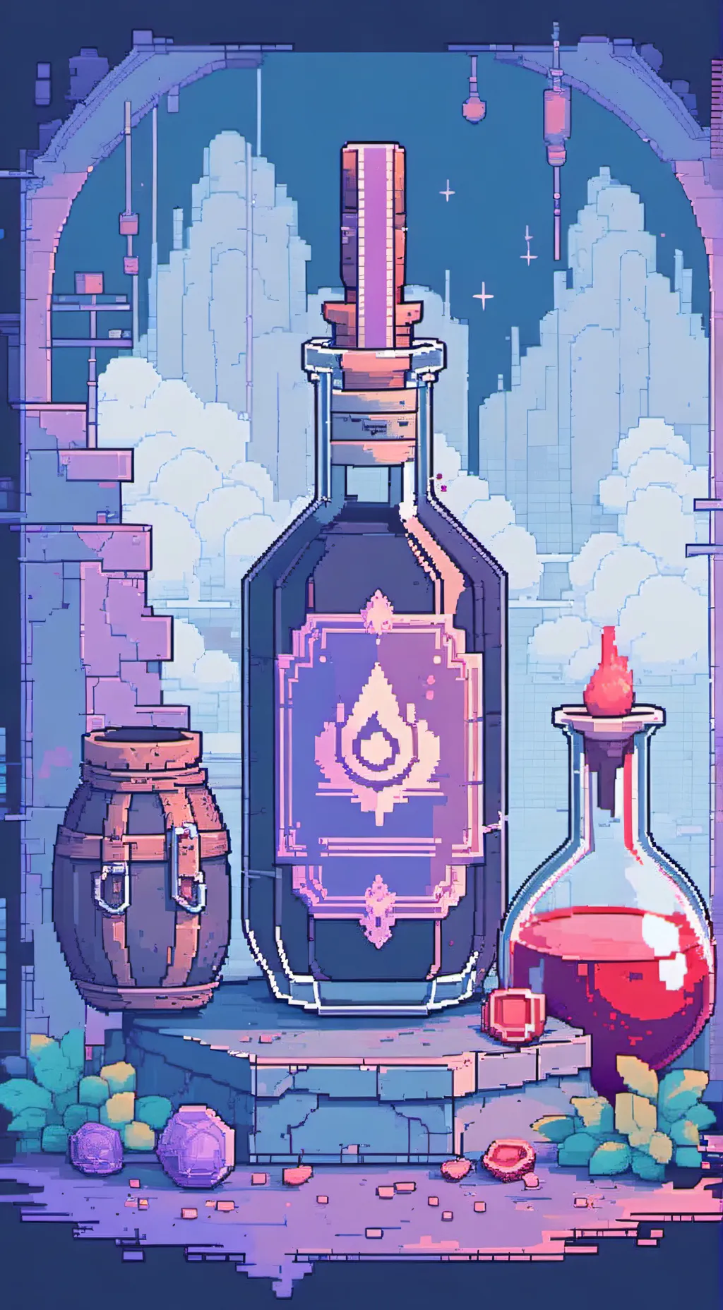 ai character: skibidi potion background