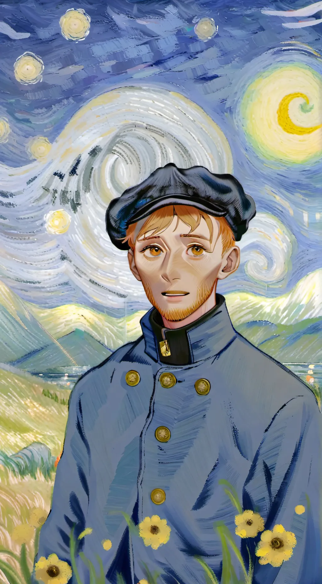 ai character: ~°■sanegyuu■~° background