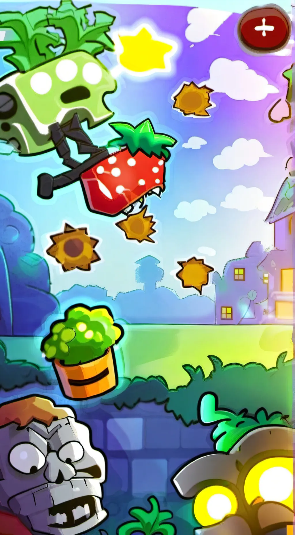 ai character: PLANTS VS ZOMBIES background