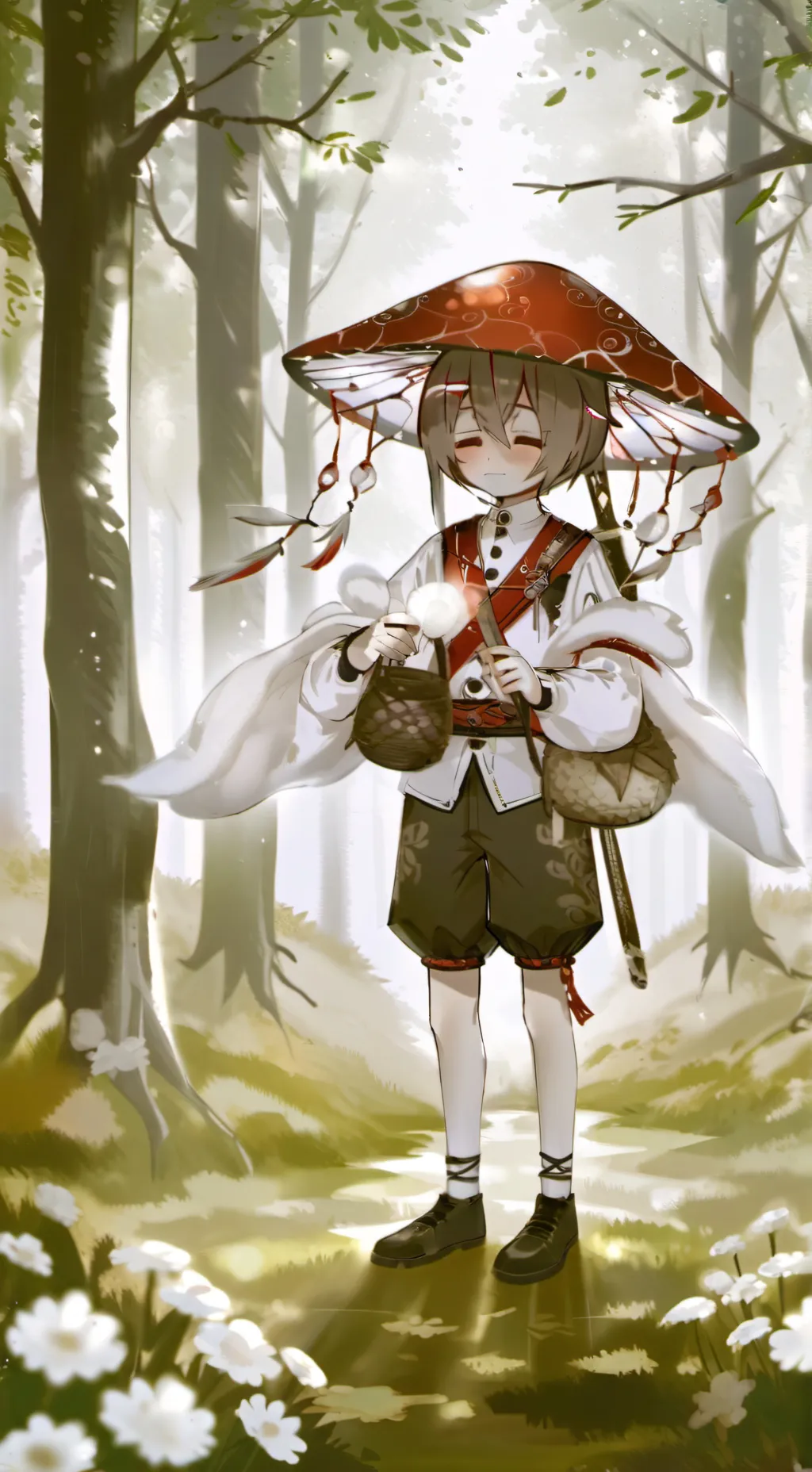 ai character: amushroom boy background
