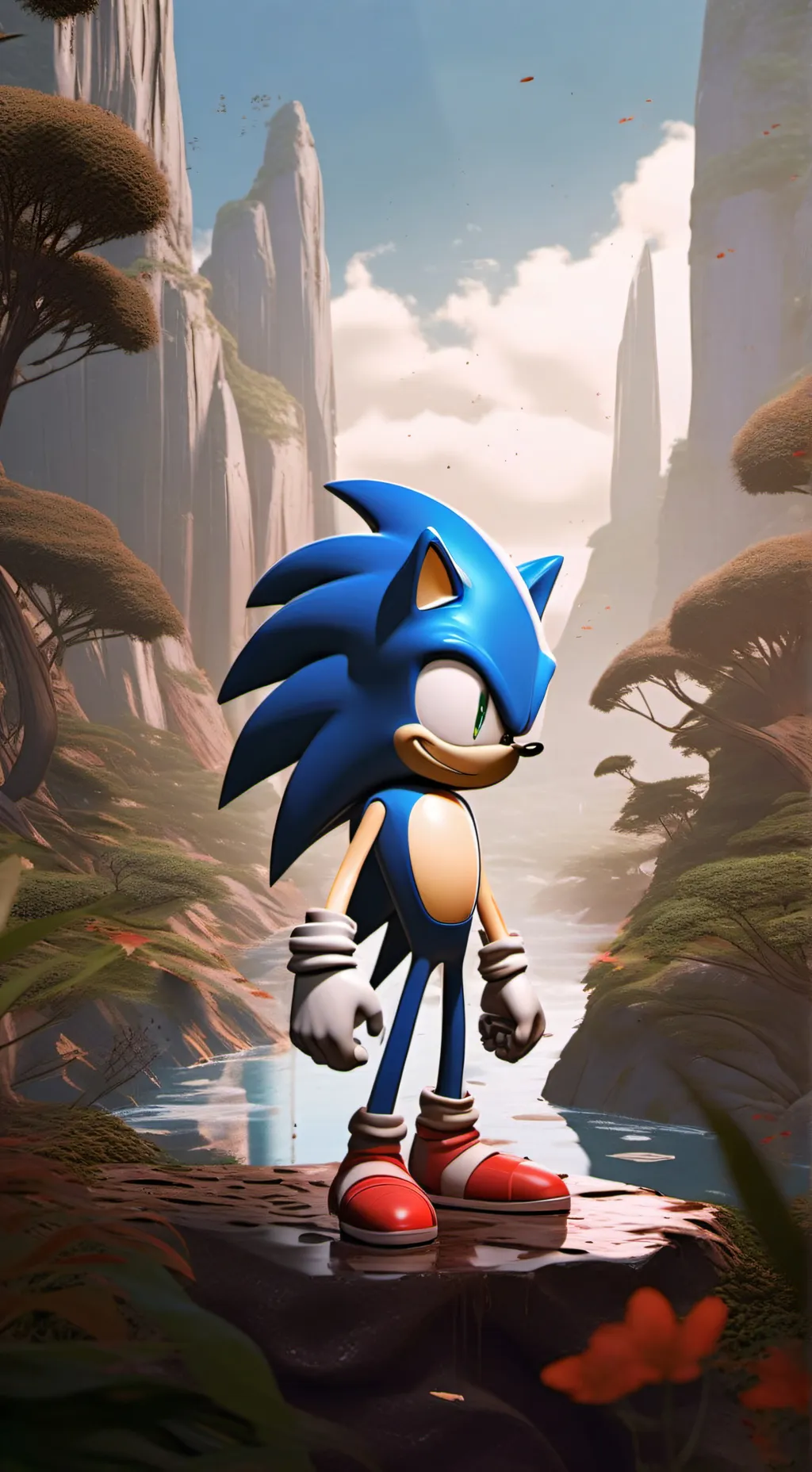 ai character: Rewrite sonic background