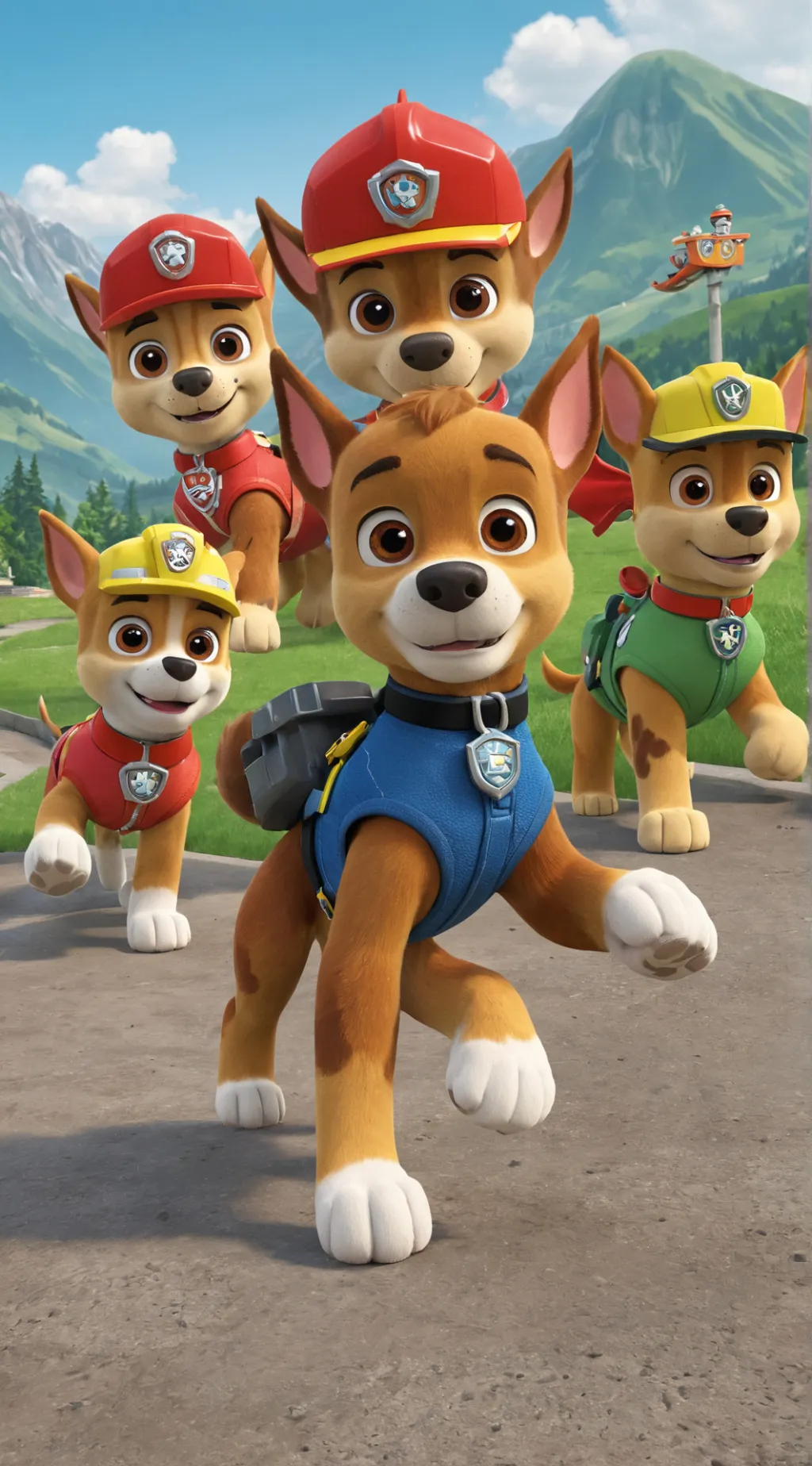ai character: Paw portal background