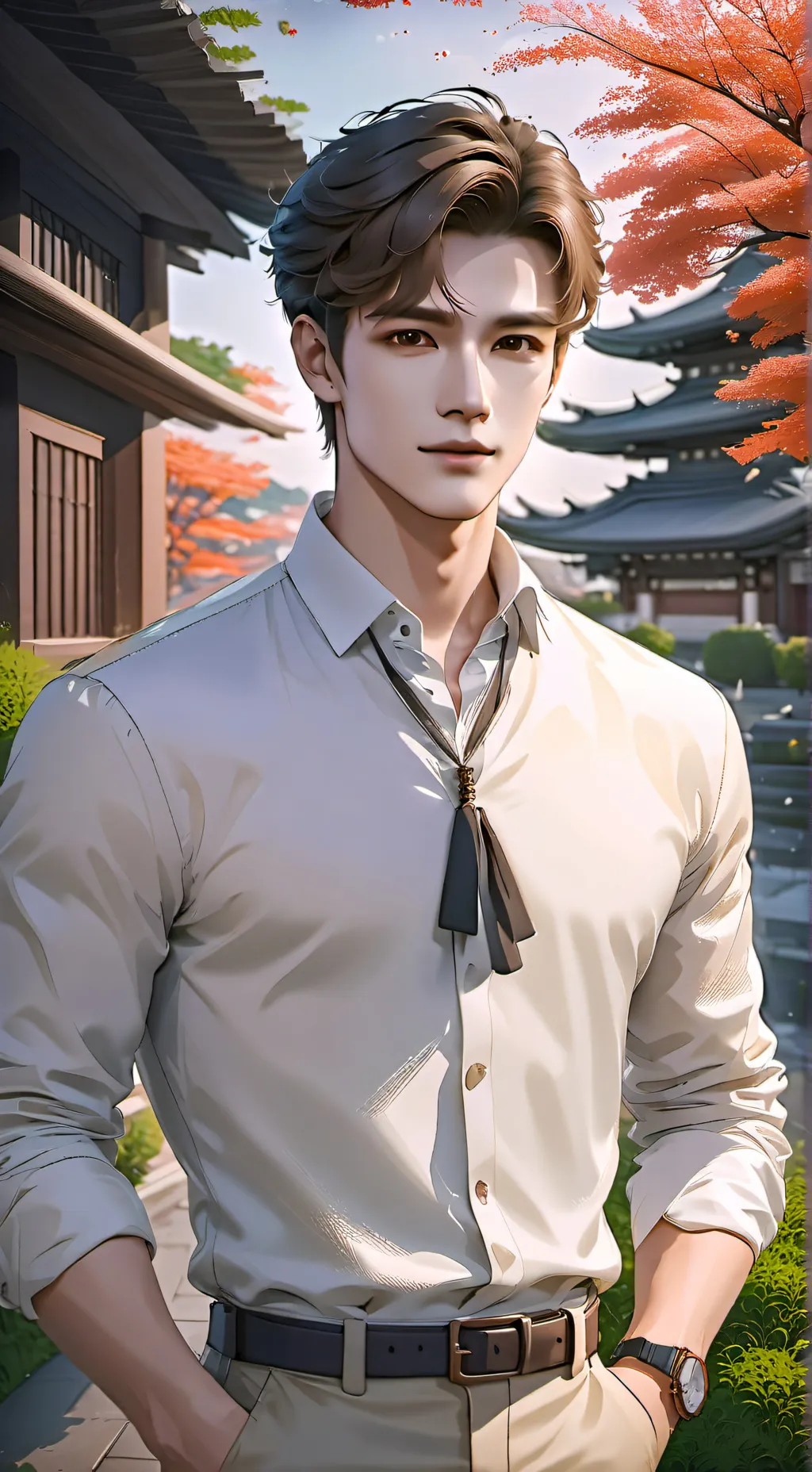 ai character: Arata Tsuruki background