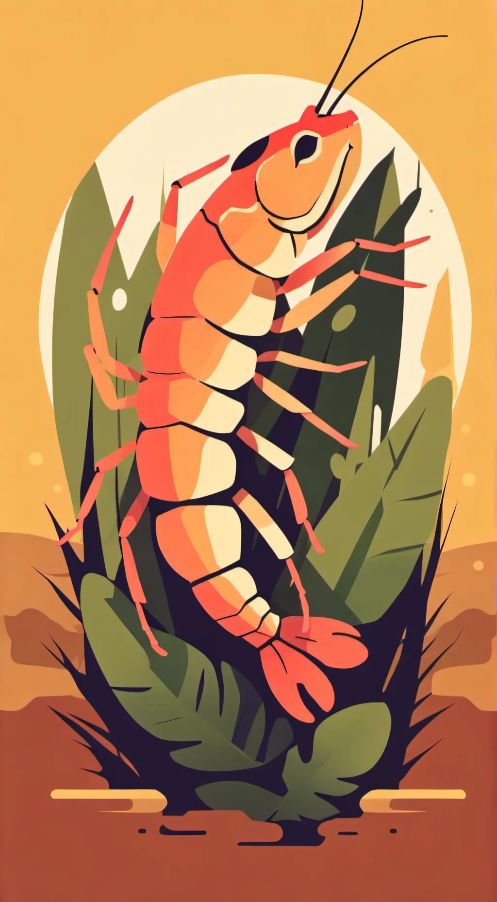 ai character: shrimpo background