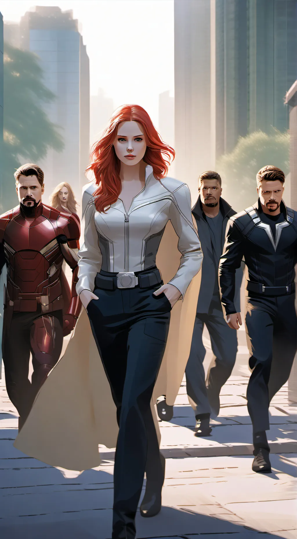 ai character: The Avengers  background