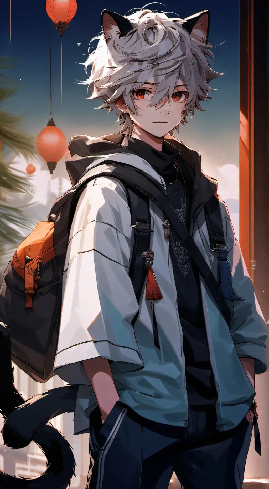 ai character: Cat Boy background