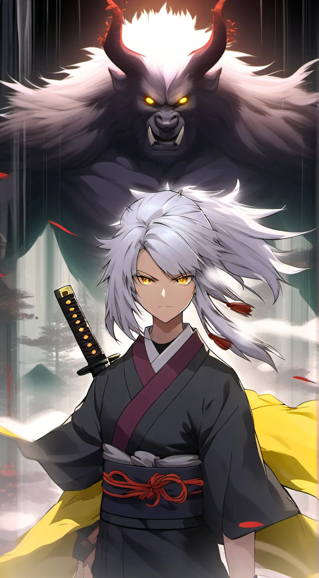 ai character: Zøerna & Ƴougőn background