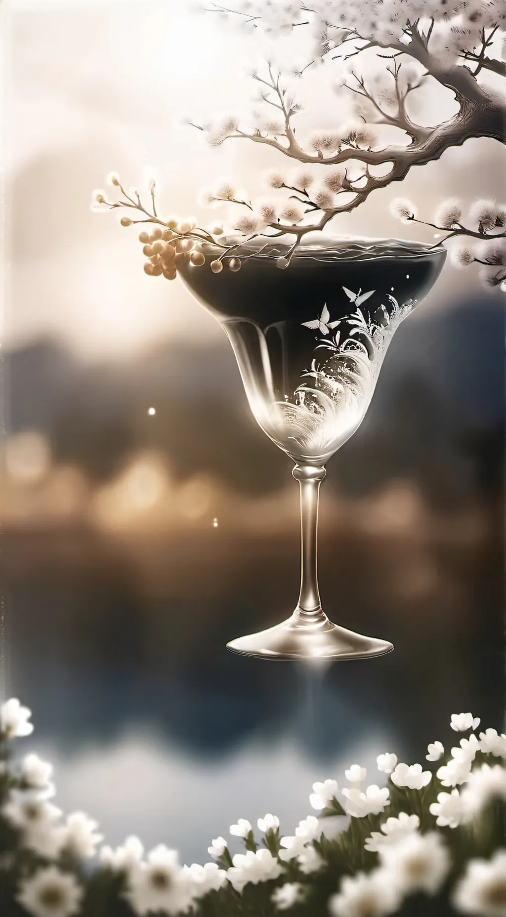 ai character: The power glass background