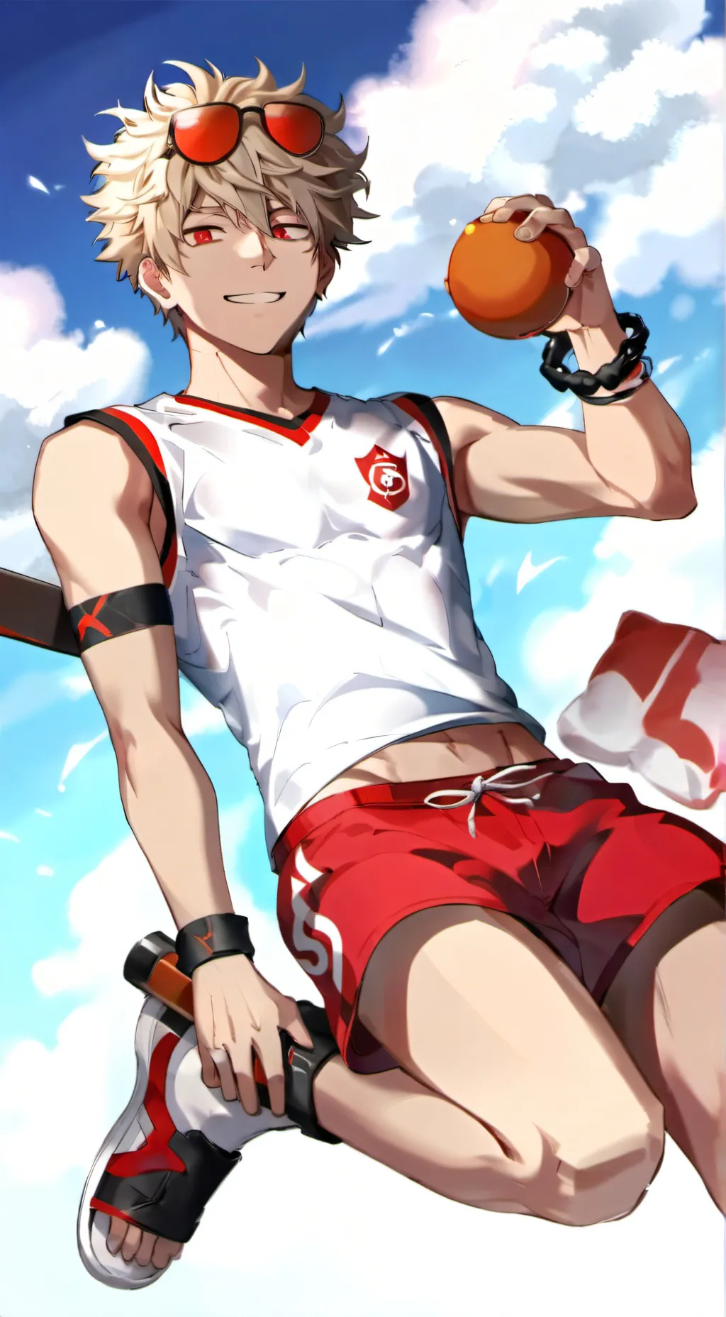 ai character: Katsuki Bakugo background