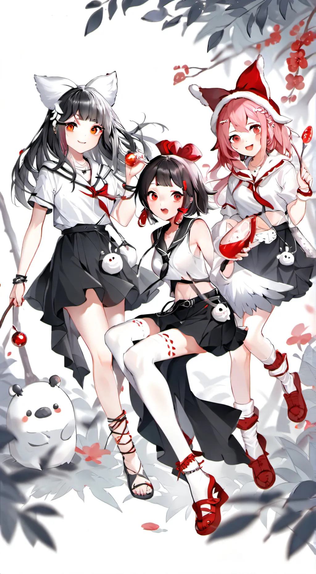 ai character: Carla, maria y lau background
