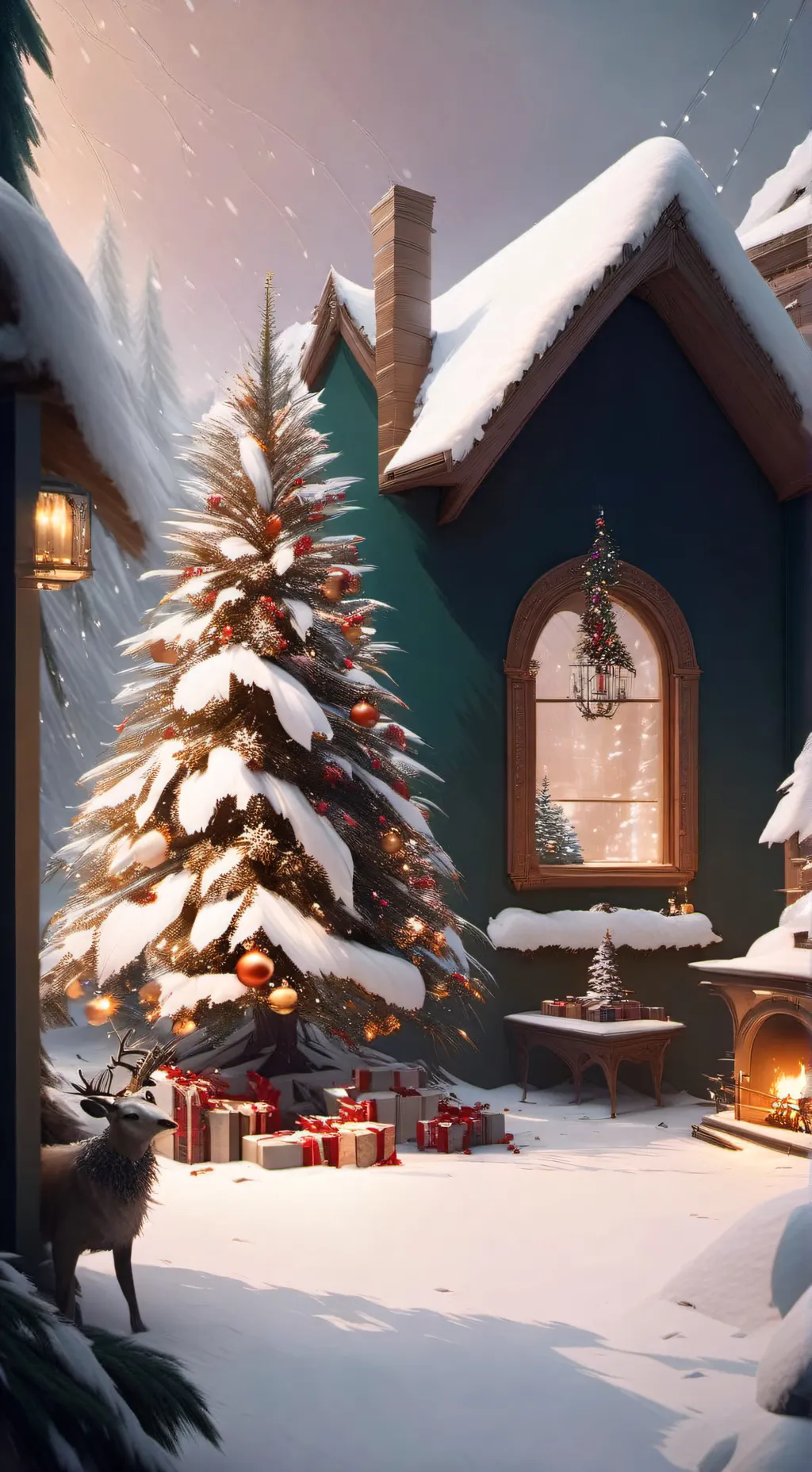 ai character: 🎄 CH Christmas❗ 🎁 background