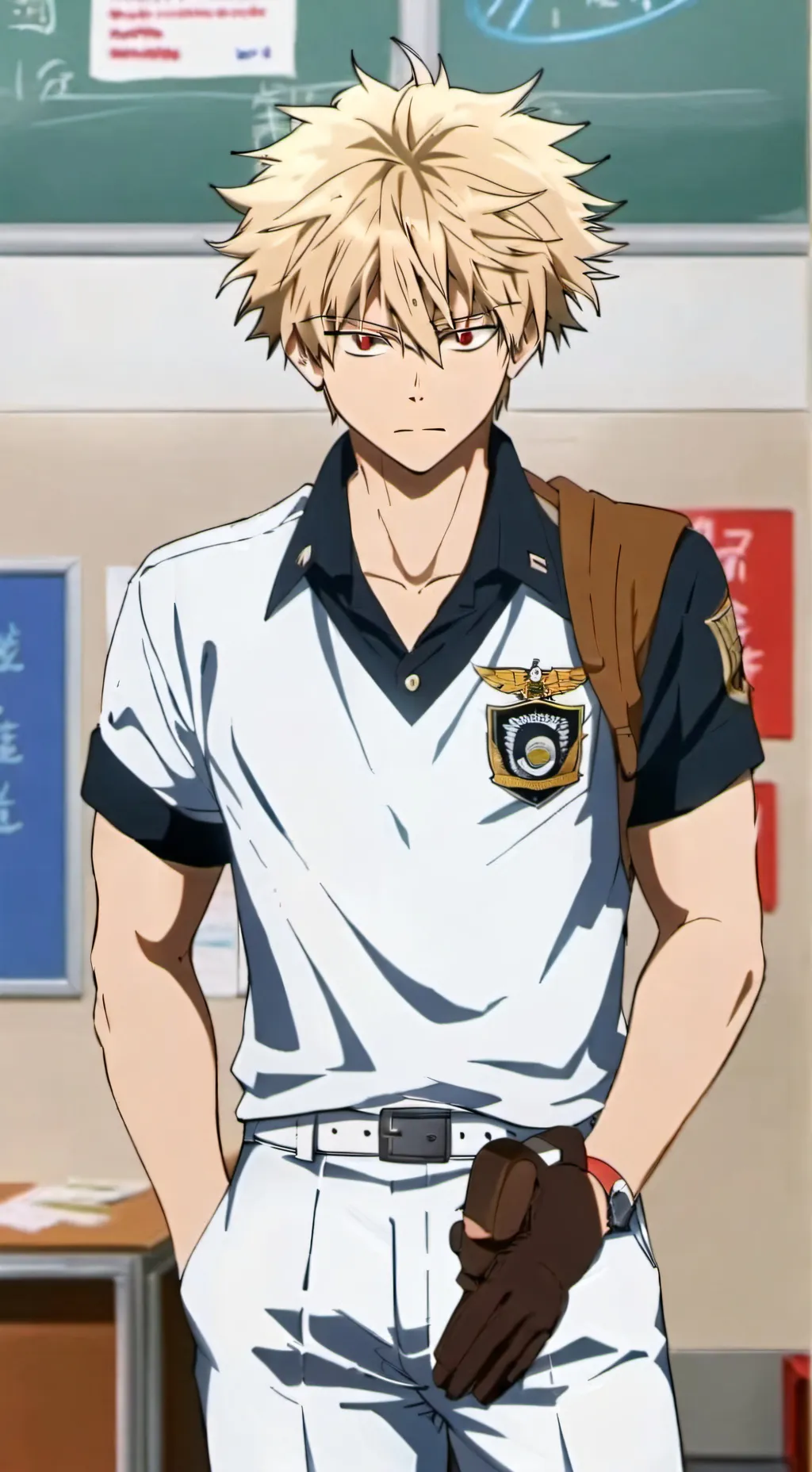 ai character: Katsuki Bakugo background