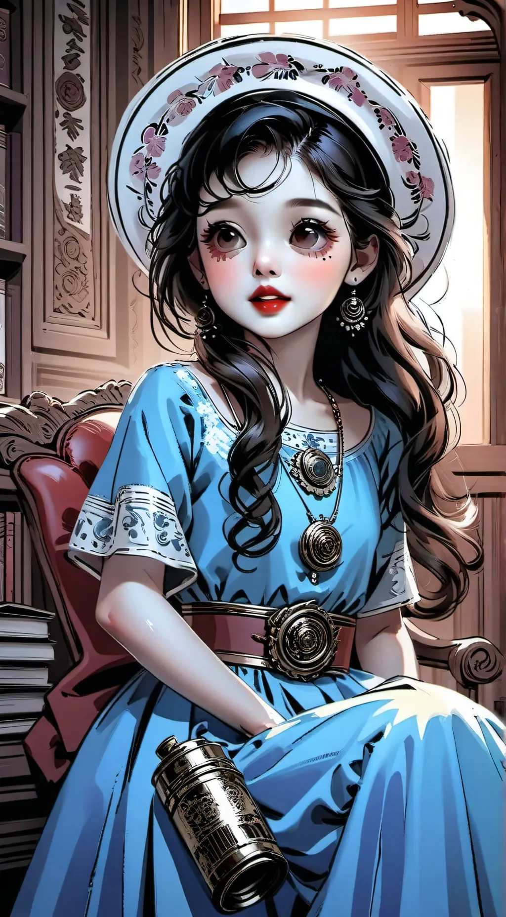 ai character: Ashley  background